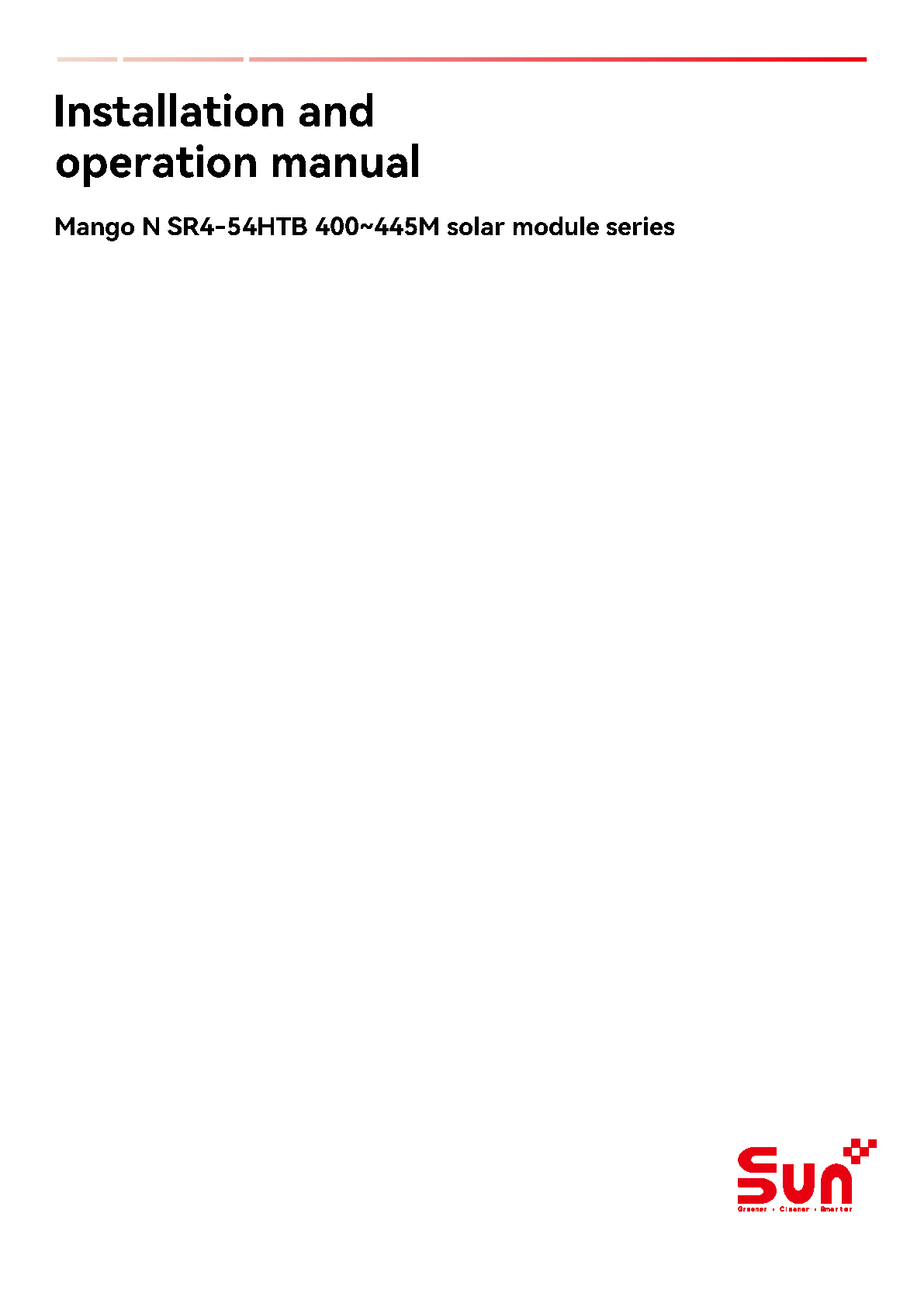 Sunplus PV Module Installation Manual